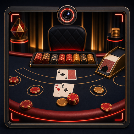Live dealer at a Bovada blackjack table